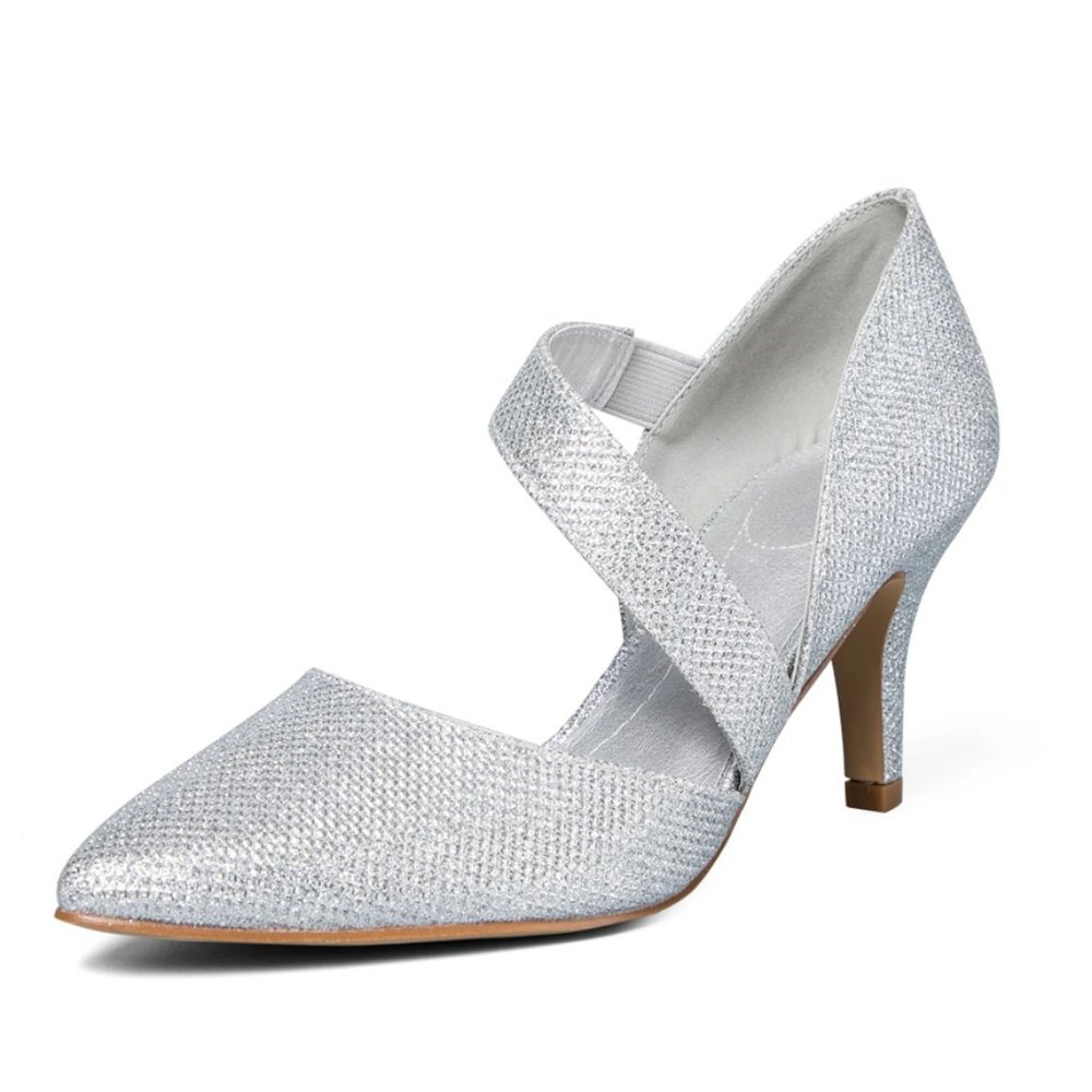 Women's Pumps Pointed Toe 3 inch Dress Shoes Glitter